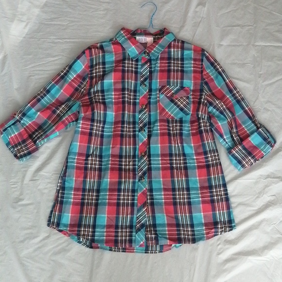 ARDENE WOMEN'S PLAID SHIRT - Picture 1 of 6
